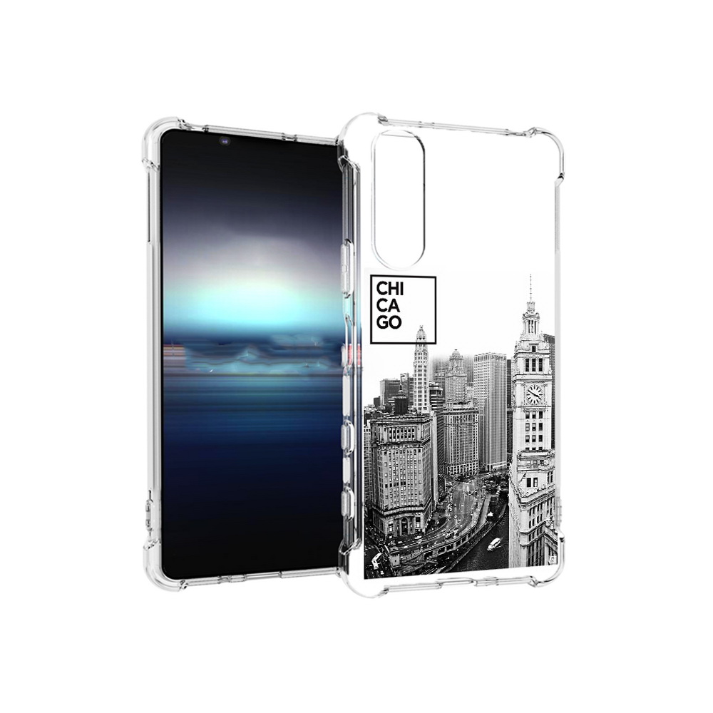 

Чехол MyPads Tocco для Sony Xperia 5 черно белый чикаго (PT154834.228.689), Прозрачный, Tocco