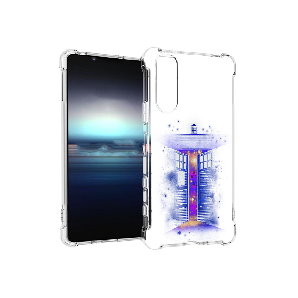 

Чехол MyPads Tocco для Sony Xperia 5 фиолетовый уголок абстракция (PT154834.228.659), Прозрачный, Tocco