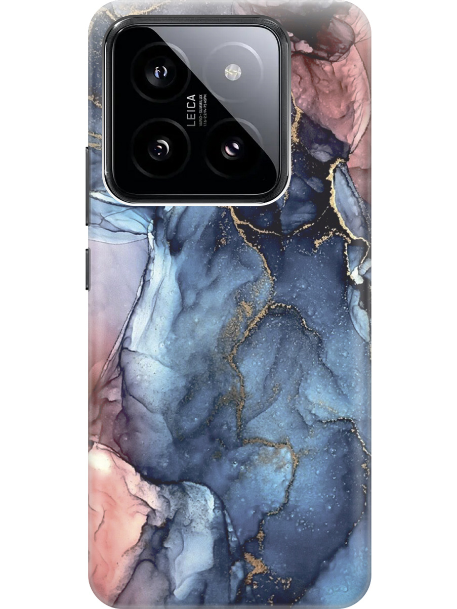 

Силиконовый чехол на Xiaomi 14 Pro с рисунком "Сине-розовый мрамор", Розовый;синий, 20012089