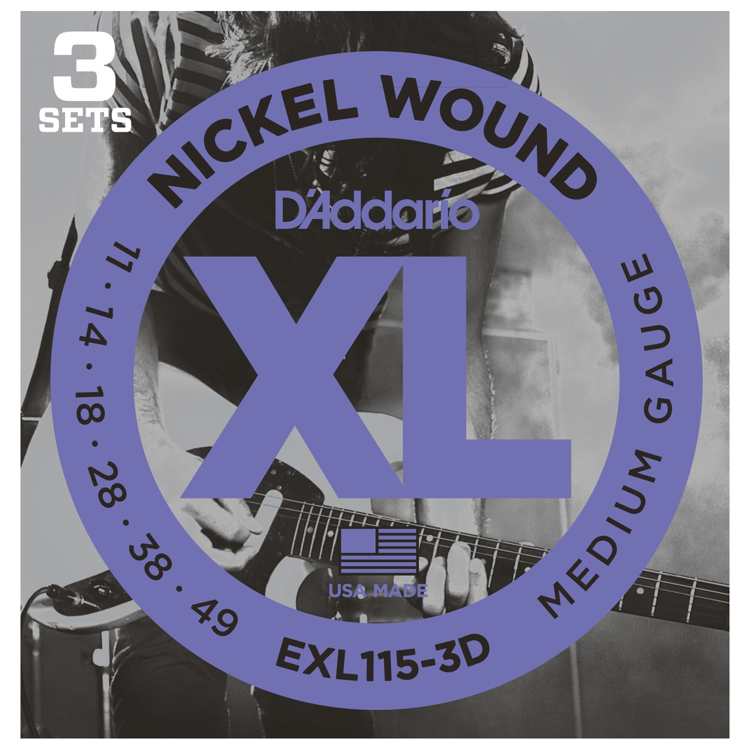 фото Струны для электрогитары daddario exl115/3d d'addario