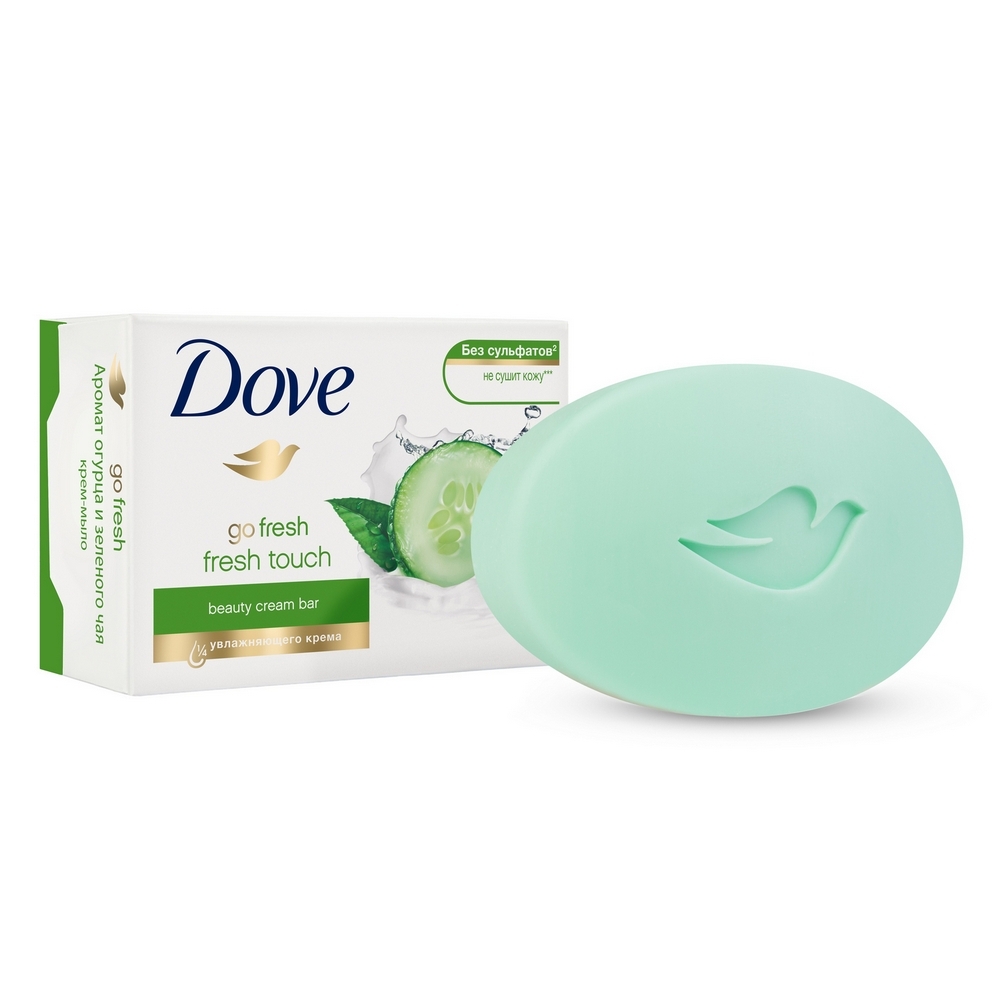 Крем-мыло Dove Прикосновение свежести 135 г dove антиперспирант аэрозоль прикосновение свежести
