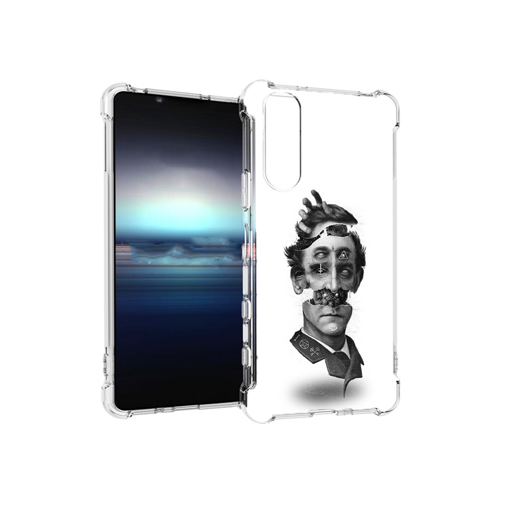 

Чехол MyPads Tocco для Sony Xperia 5 страшное лицо абстракция (PT154834.228.628), Прозрачный, Tocco
