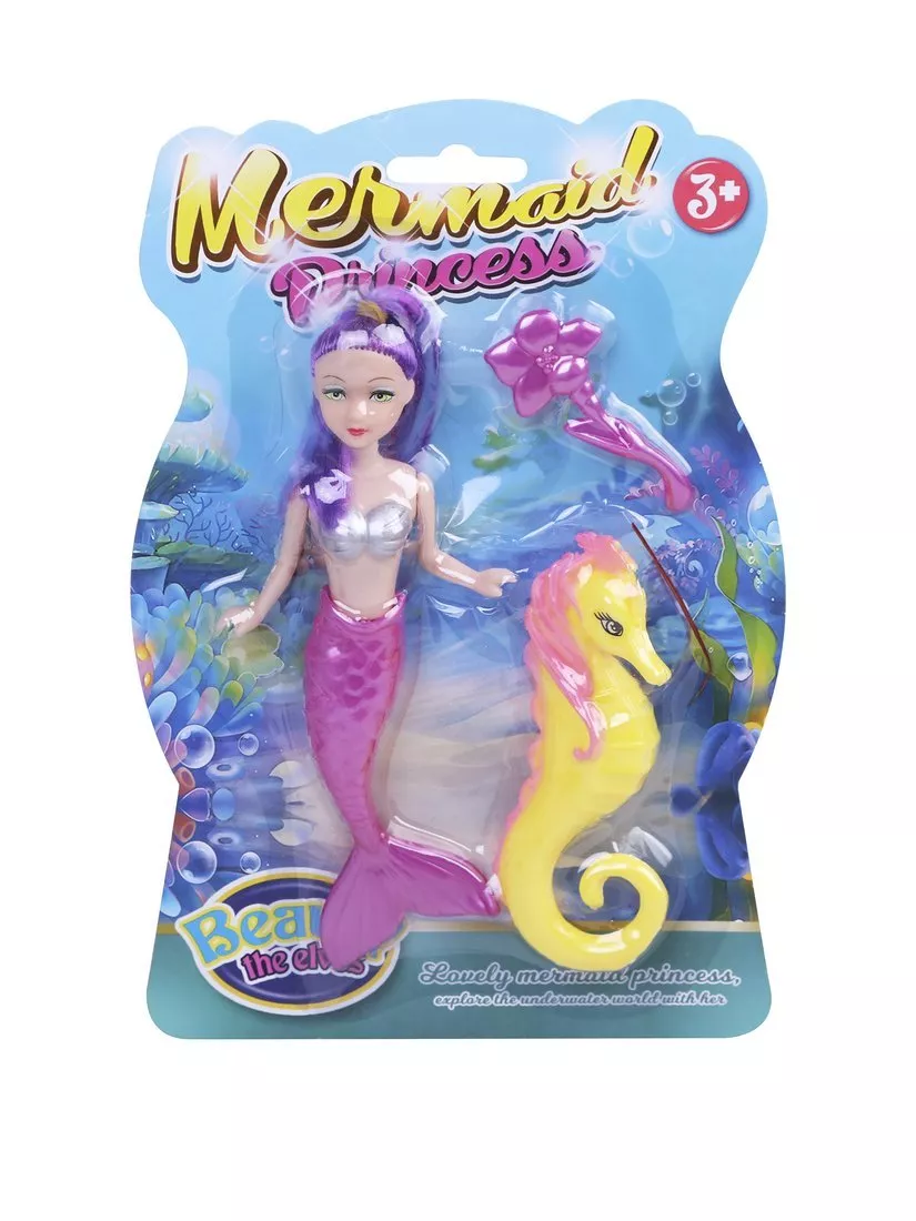 

Игровой набор Наша Игрушка Красотка, кукла-русалка 12см., 2шт. в ассорт.арт. 802571, НИ-802571