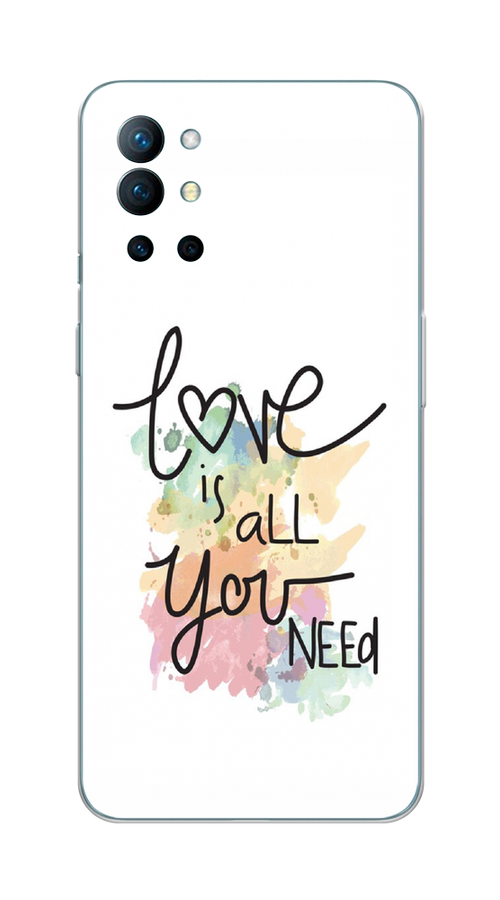 

Чехол на OnePlus 9R "Love is all you need", Белый;черный;зеленый, 151650-1