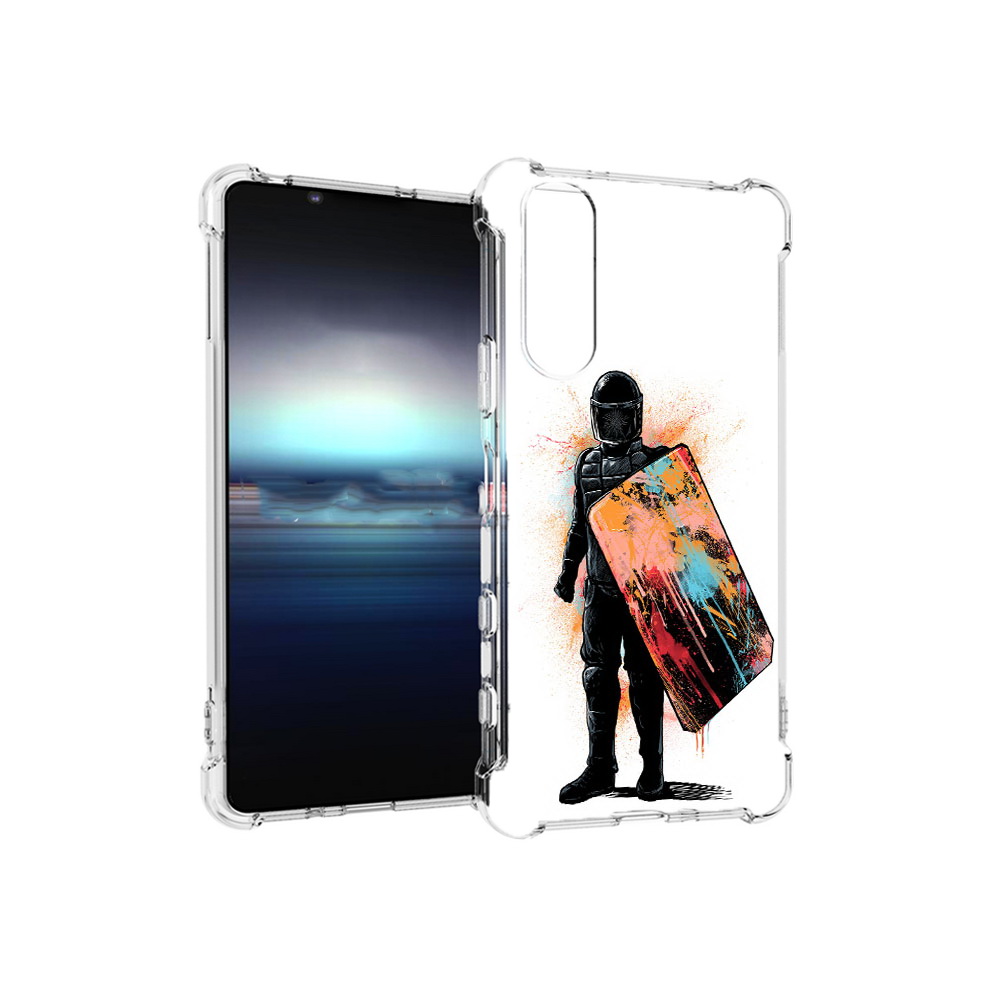 

Чехол MyPads Tocco для Sony Xperia 5 солдат с красочным щитом (PT154834.228.614), Прозрачный, Tocco