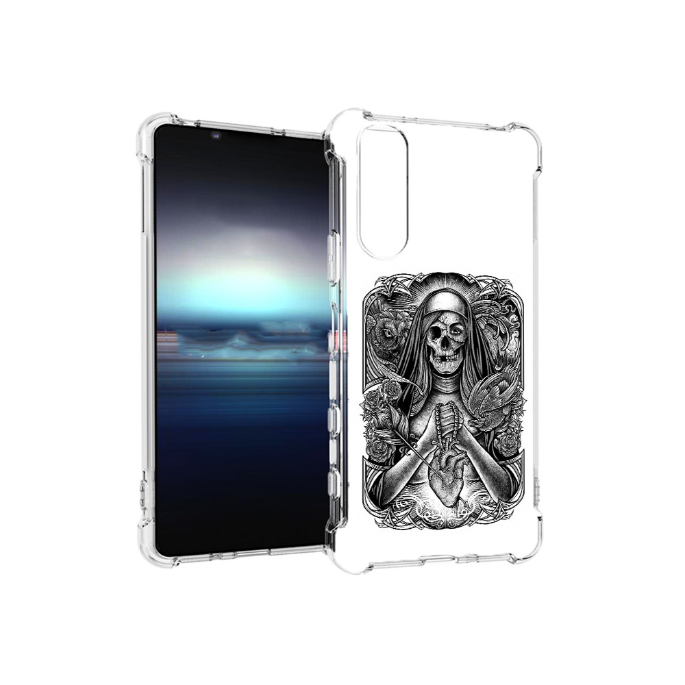 

Чехол MyPads Tocco для Sony Xperia 5 скелет с сердцем (PT154834.228.603), Прозрачный, Tocco