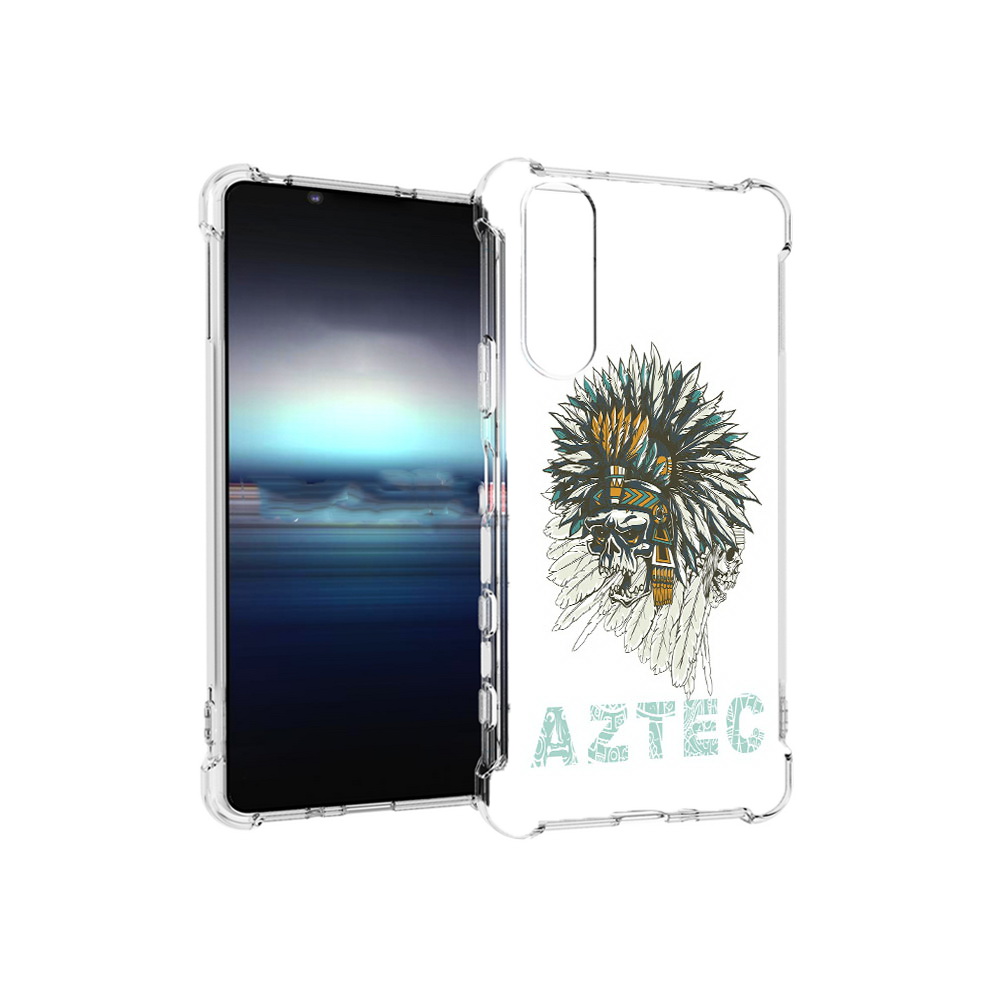 

Чехол MyPads Tocco для Sony Xperia 5 скелет индеец (PT154834.228.602), Прозрачный, Tocco