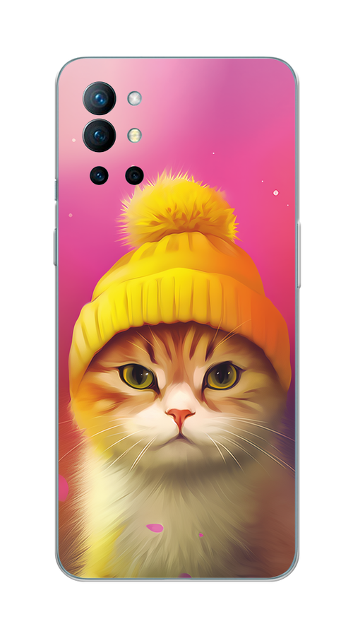 

Чехол на OnePlus 9R "Котик в шапочке", Розовый;желтый;бежевый, 151650-1