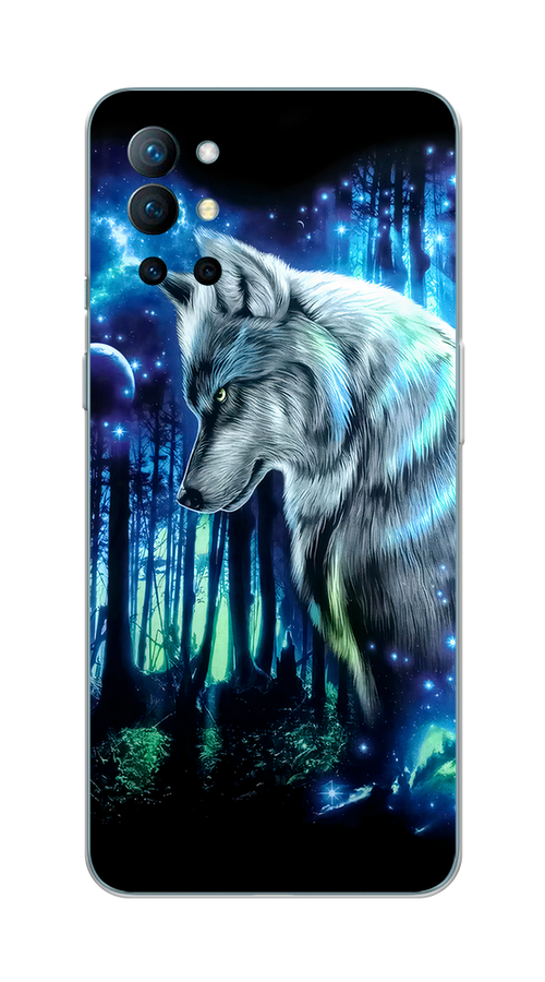 

Чехол на OnePlus 9R "Сказочный волк", Синий;серебристый;черный, 151650-1