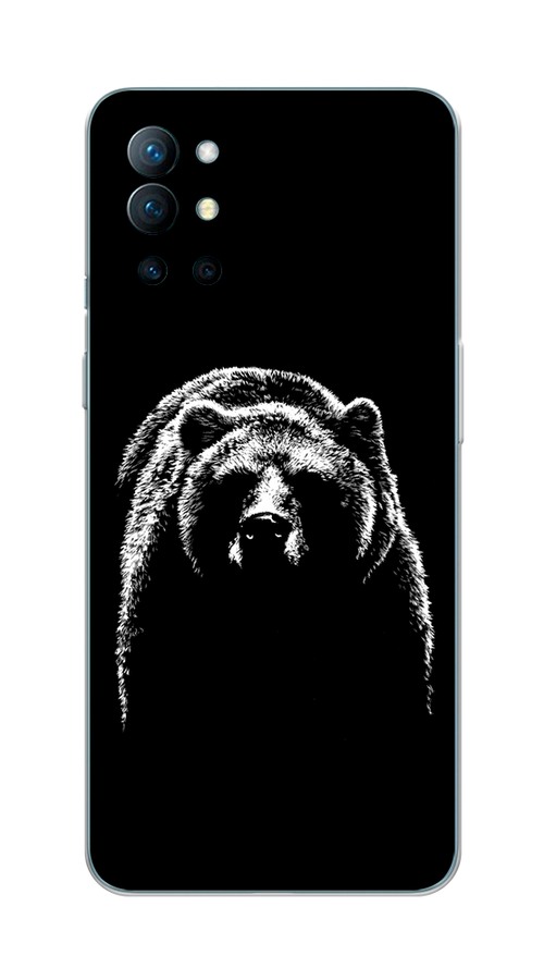 

Чехол на OnePlus 9R "Медведь в ночи", Белый;черный, 151650-1