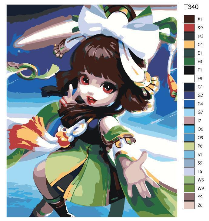 

Картина по номерам BRUSHES-PAINTS Т340, Mobile Legends: Чанэ