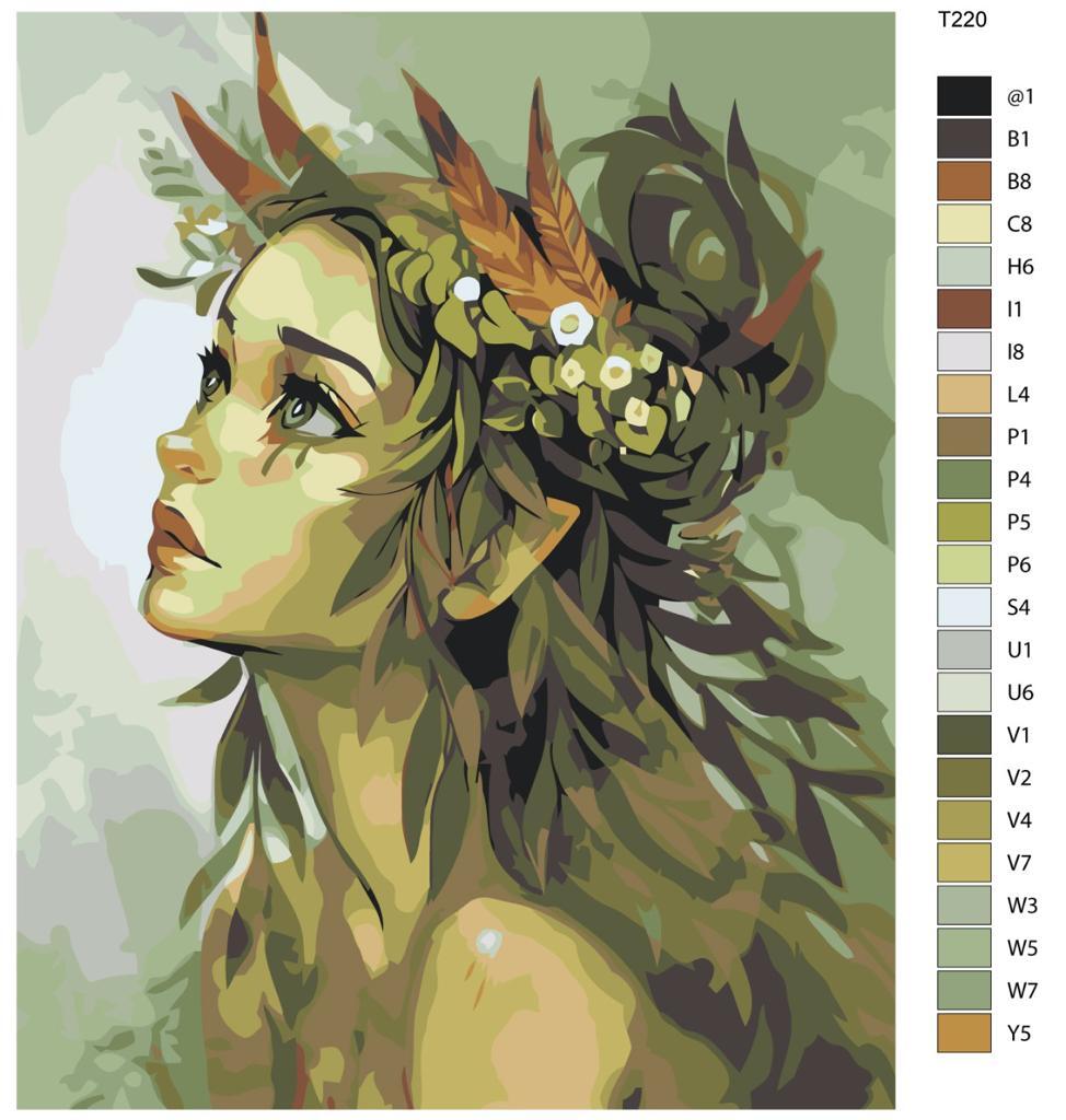 

Картина по номерам BRUSHES-PAINTS Т220, Дитя леса