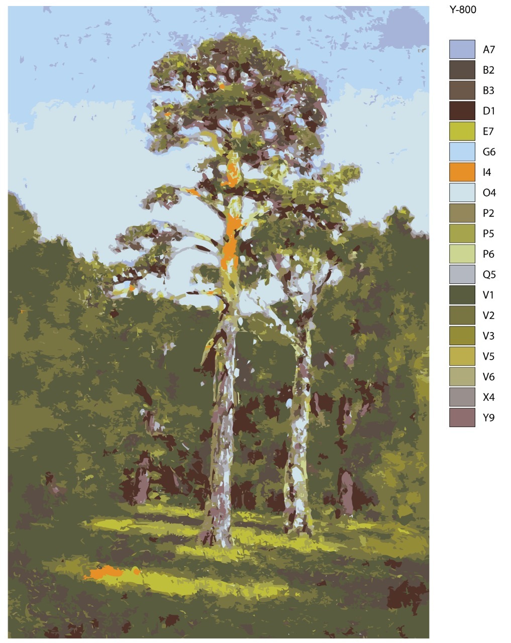 

Картина по номерам BRUSHES-PAINTS Y-800, Сосна. Архип Куинджи