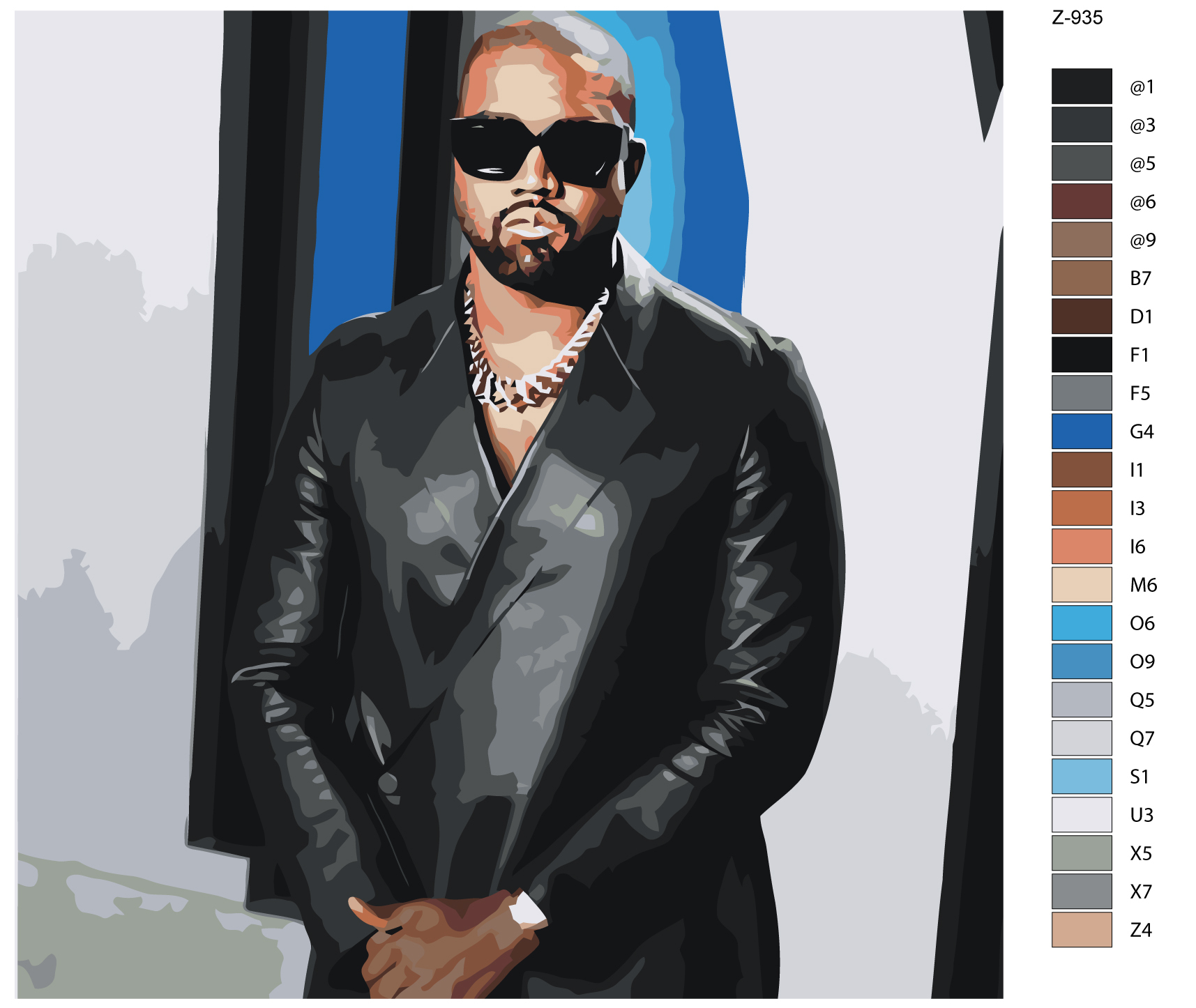

Картина по номерам BRUSHES-PAINTS Z-935, Канье Уэст