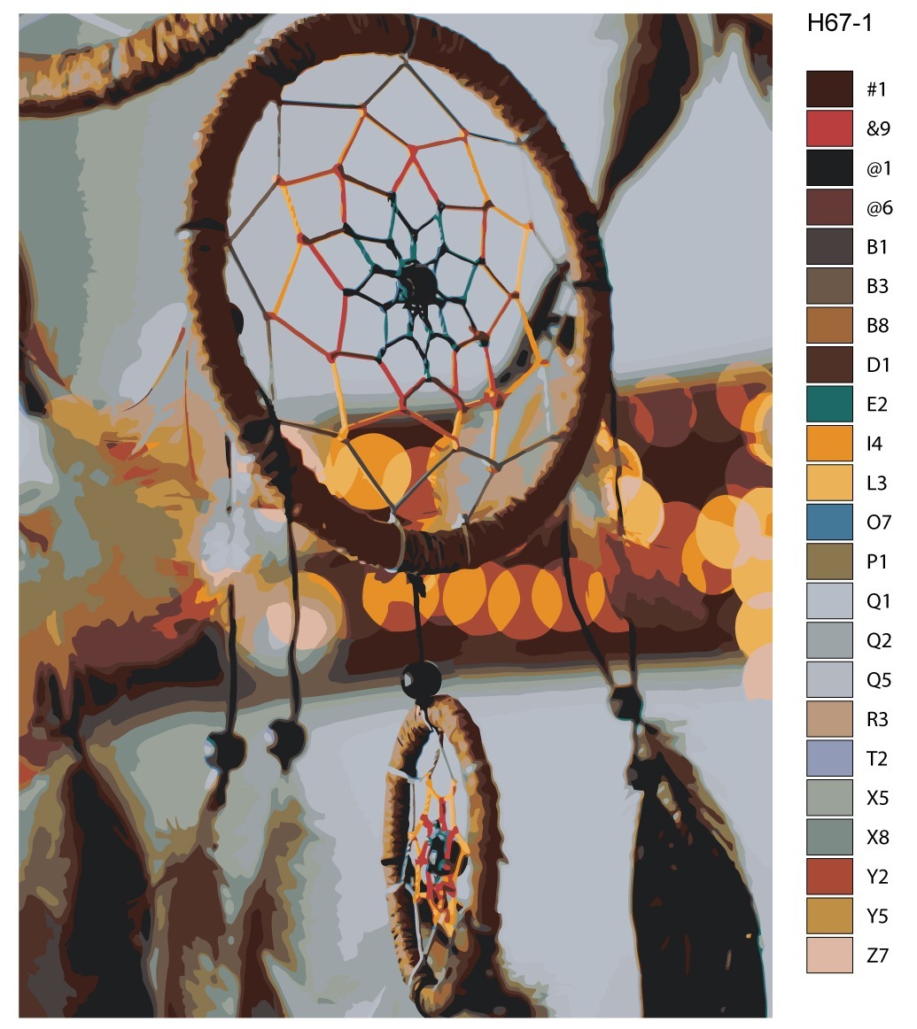 

Картина по номерам BRUSHES-PAINTS Н67, Ловец снов коричневый