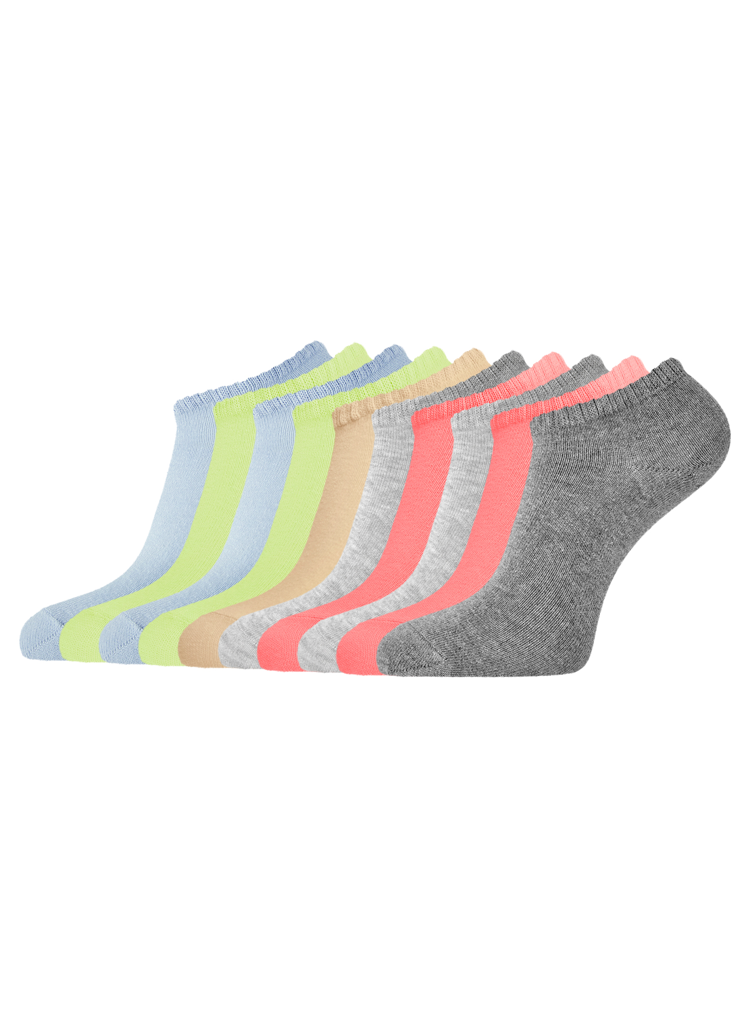 Комплект носков женских oodji 57102433T10 разноцветных 38-40