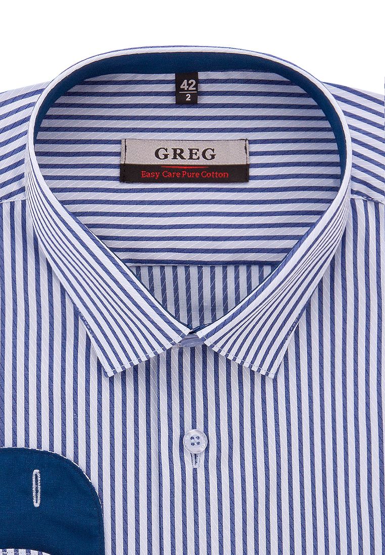 

Рубашка мужская Greg 01-00013110 голубая 39, Голубой, 01-00013110