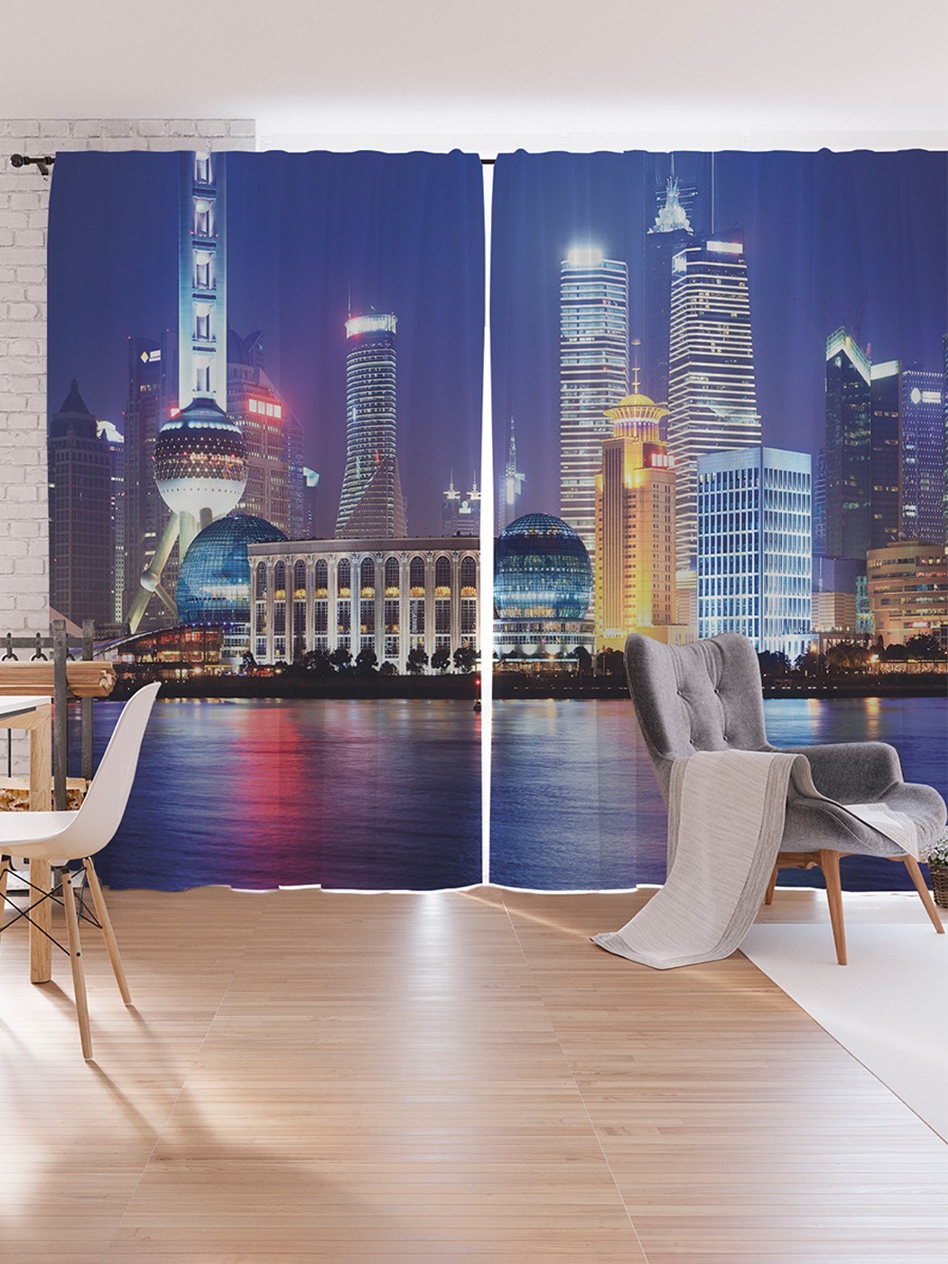 

Шторы под лён JoyArty "Сияющий вечер", серия Oxford DeLux, 340х265 см, Сияющий вечер