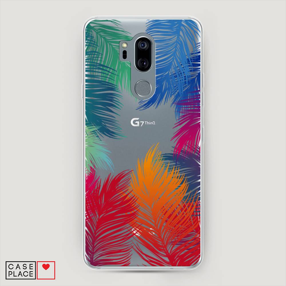 фото Чехол awog "рамка из перьев" для lg g7 thinq