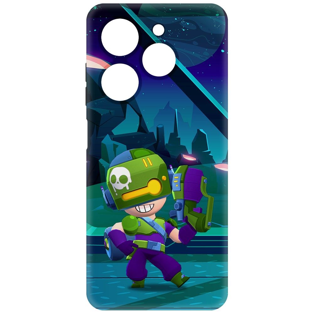 

Чехол-накладка Soft Case Brawl Stars - Контрабандистка Пенни для Tecno Spark 20 черный