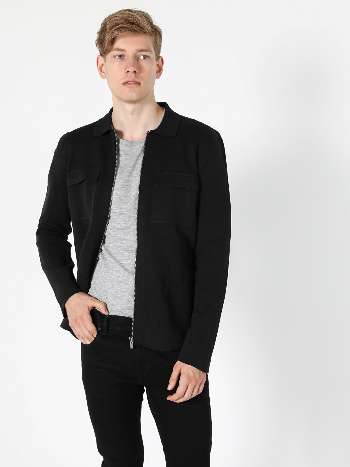 

Кардиган мужской Colin's CL1055414_Q1.V1_BLK черный S, CL1055414_Q1.V1_BLK