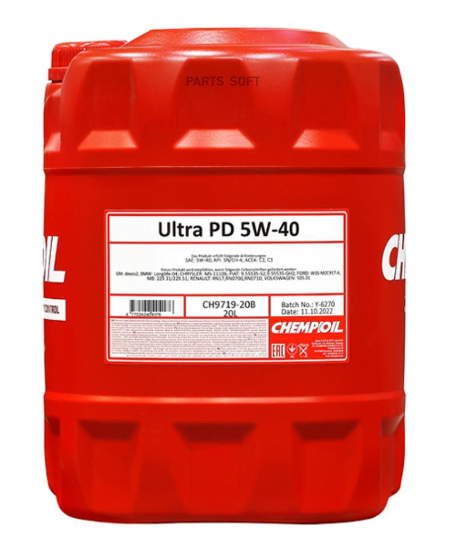 

Моторное масло Chempioil синтетическое ULTRA PD API SN/ CH-4 C2/C3 10W40 4л