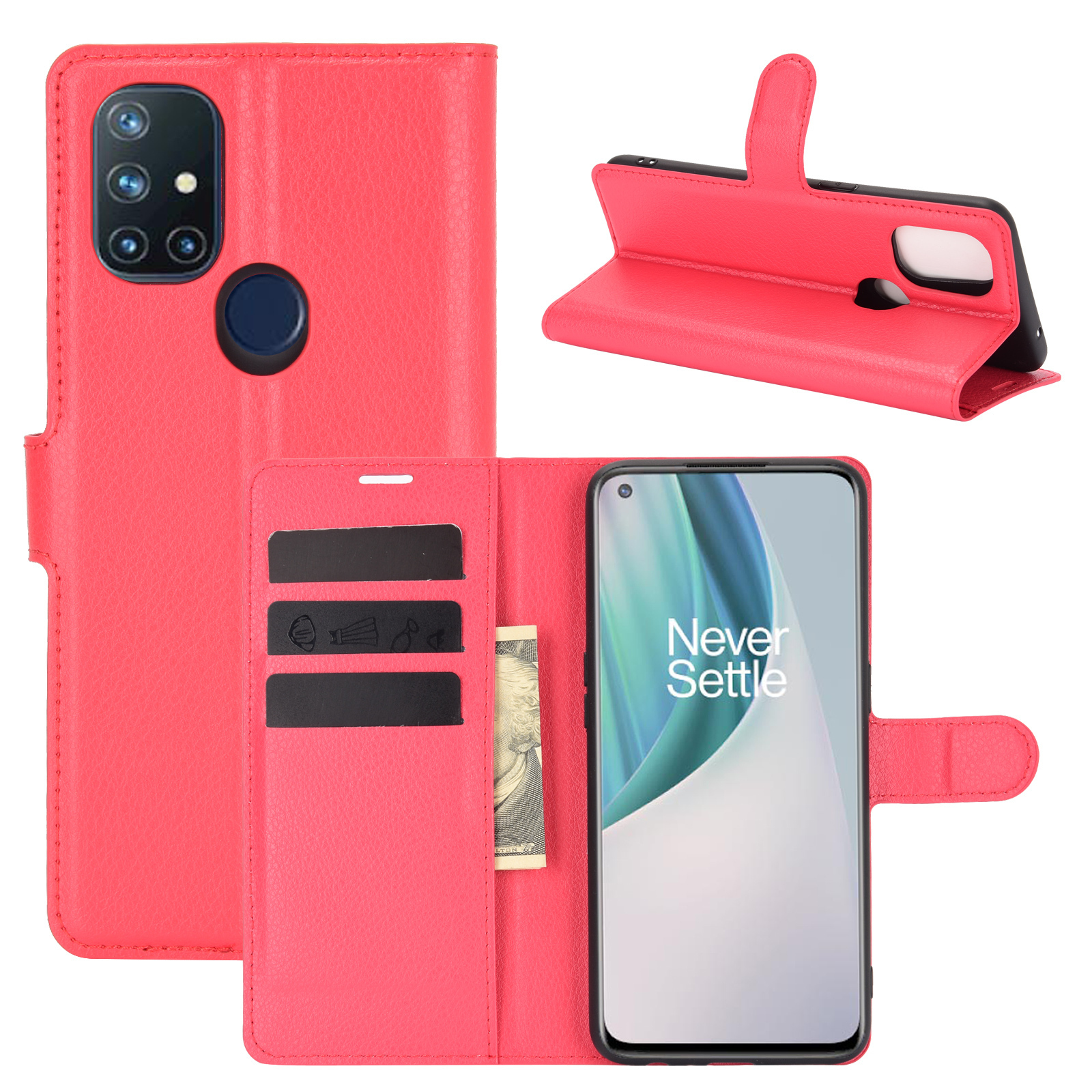 

Чехол-книжка PRESTIGE с функцией подставки для OnePlus Nord N10 5G (красный)