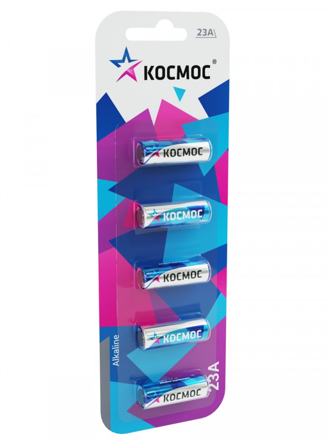 Элемент питания Космос 23A 12V BL5, комплект 10 батареек (2 упак. х 5шт.)