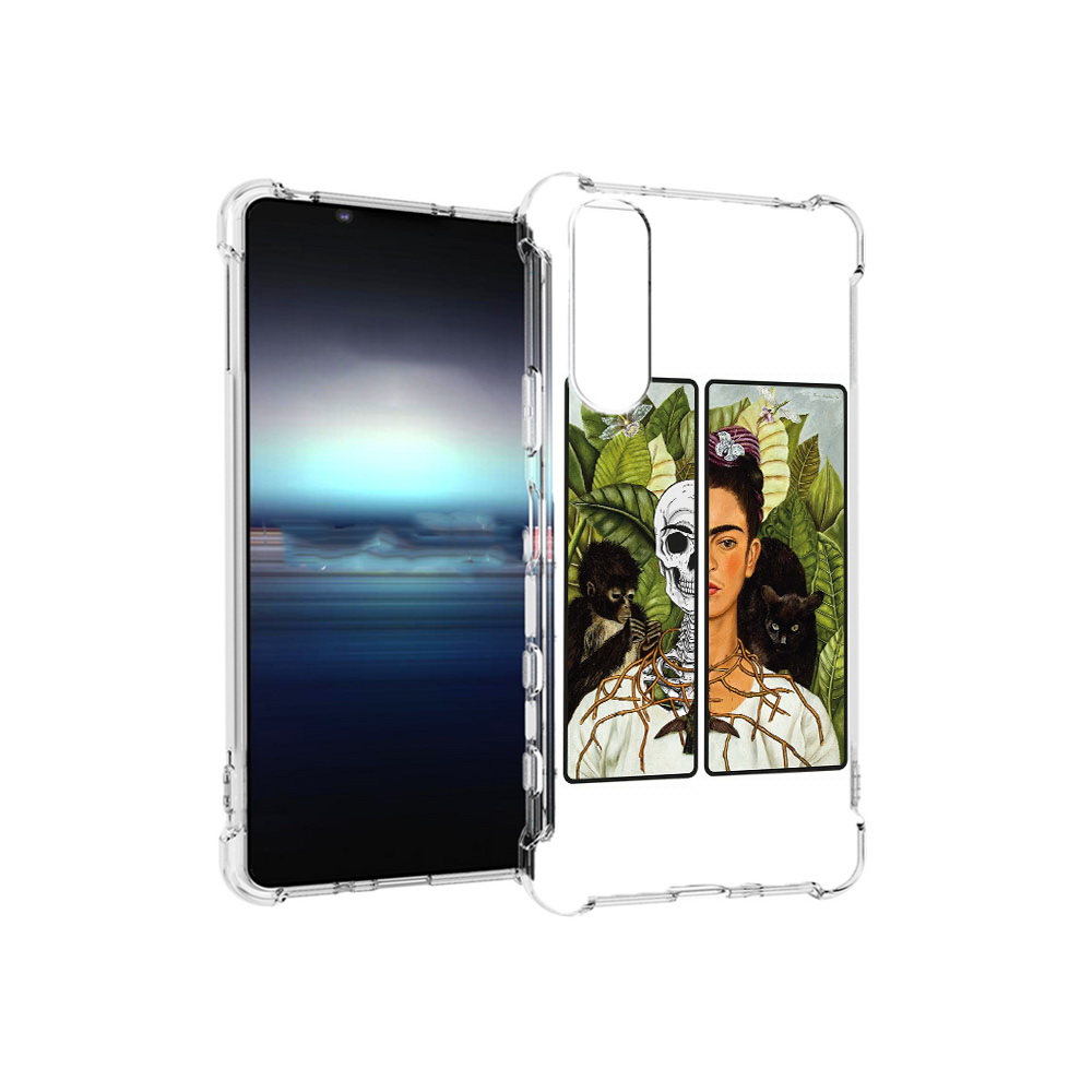 

Чехол MyPads Tocco для Sony Xperia 5 сдвоенная картинка девушка скелет (PT154834.228.595), Прозрачный, Tocco