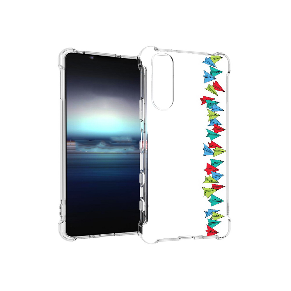 

Чехол MyPads Tocco для Sony Xperia 5 самолетики из листочков (PT154834.228.593), Прозрачный, Tocco
