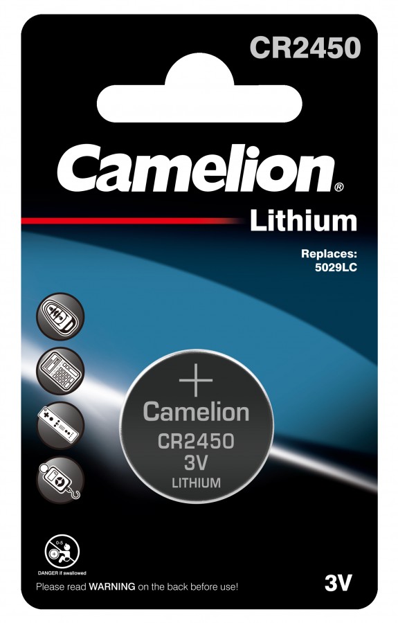 Элемент питания Camelion CR2450 BL1, комплект 5 шт.
