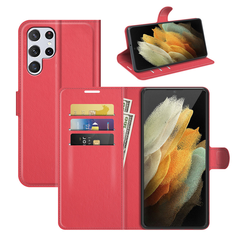 

Чехол-книжка PRESTIGE с функцией подставки для Samsung Galaxy S22 Ultra (красный)