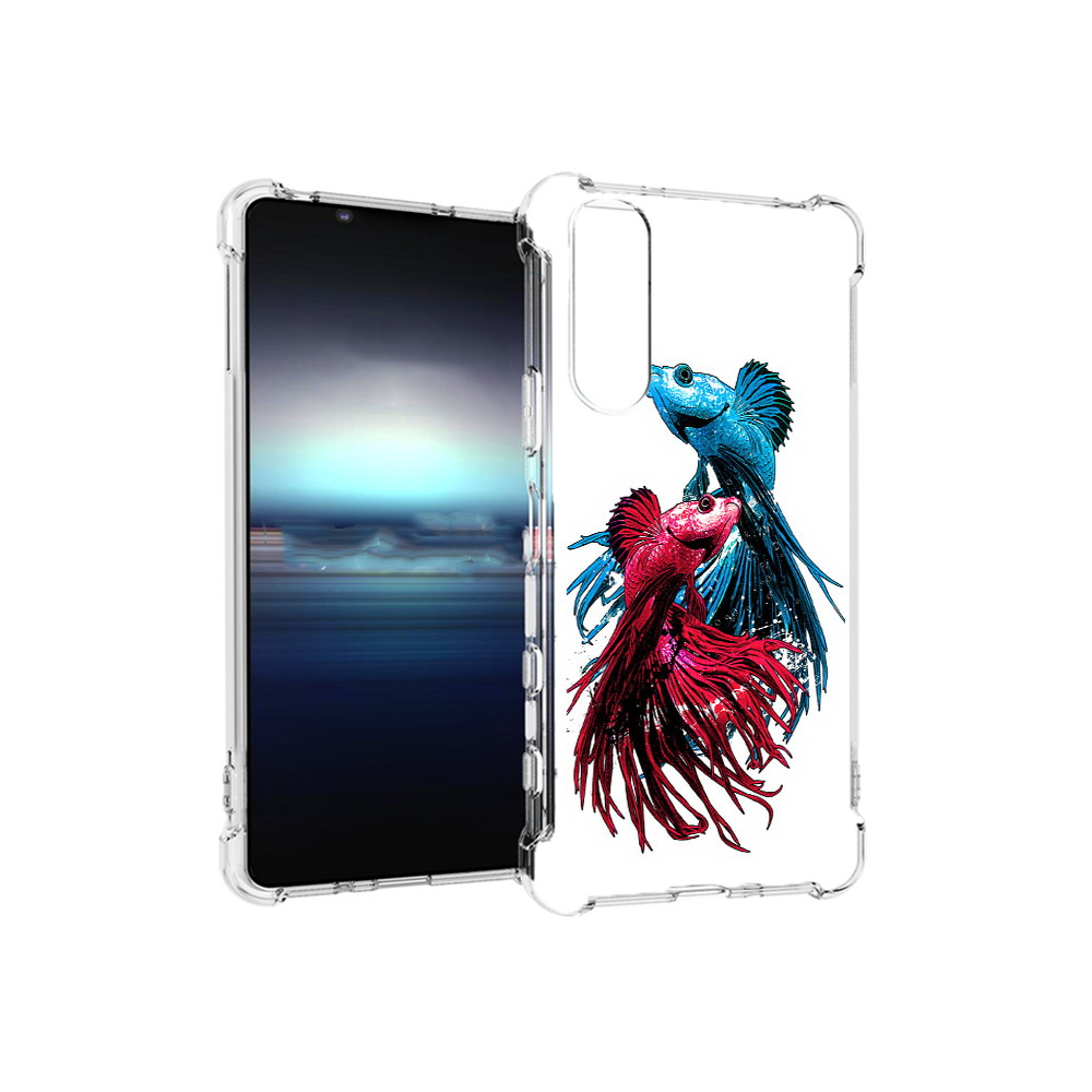 

Чехол MyPads Tocco для Sony Xperia 5 рыбы петушки (PT154834.228.592), Прозрачный, Tocco