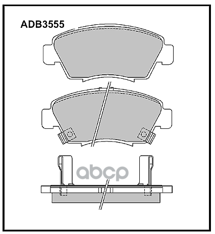 

Тормозные колодки ALLIED NIPPON дисковые передние ADB3555