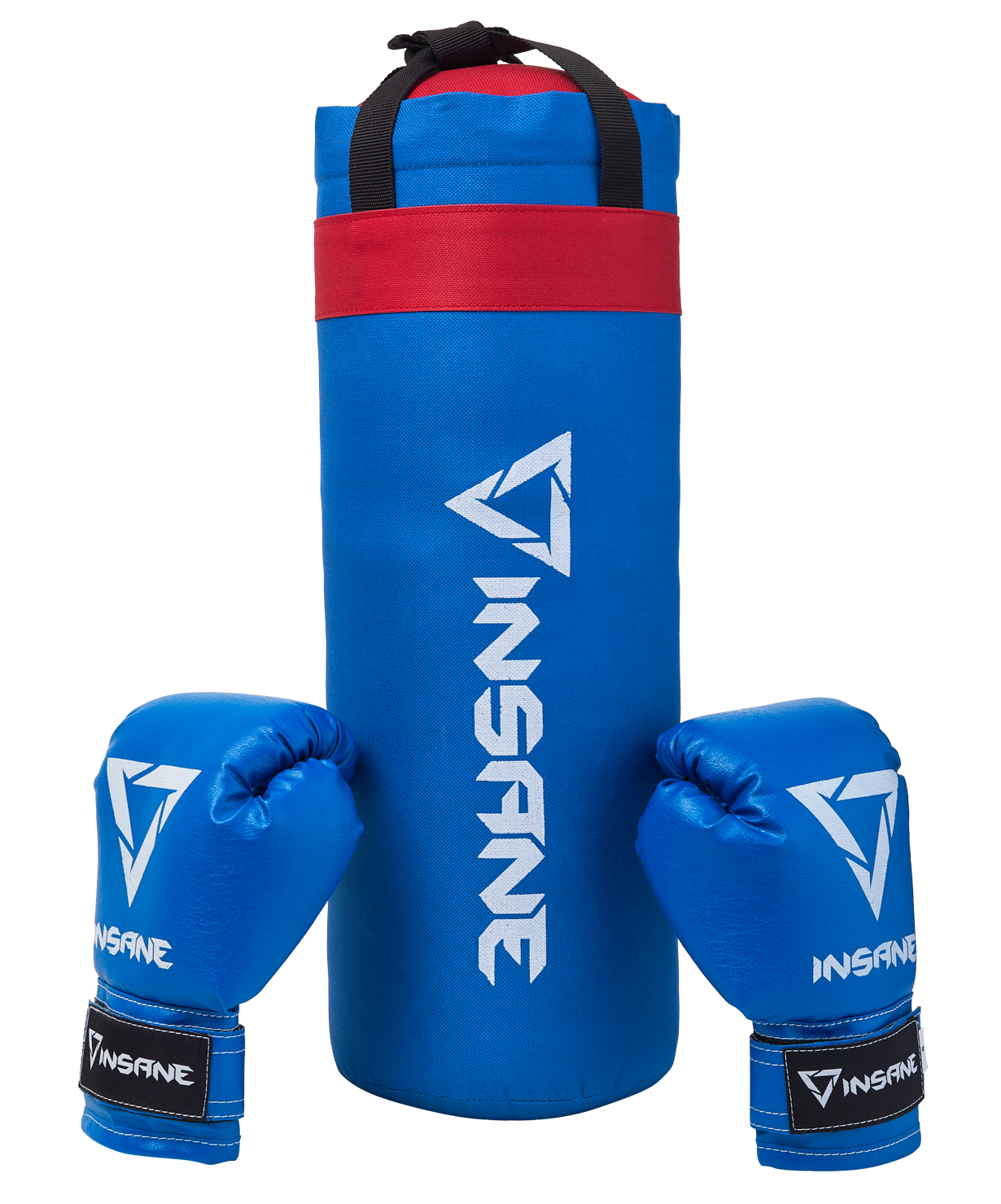 Набор для бокса Insane Fight, груша 2,3 кг + Перчатки 6 oz, синий