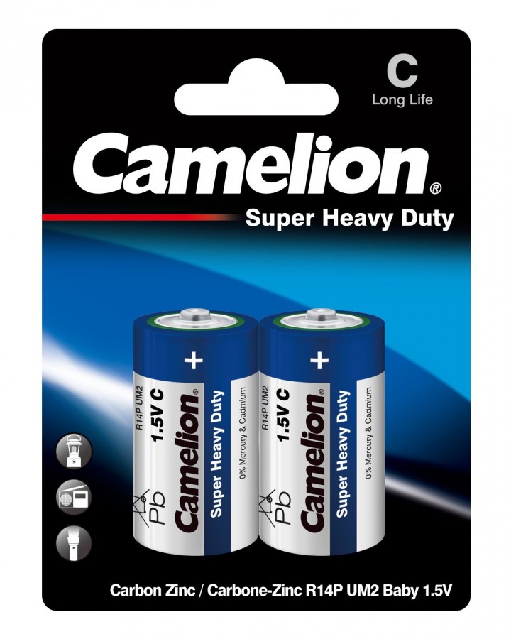 Элемент питания Camelion SUPER BLUE R14/343 BL2, комплект 10 батареек (5 упак. х 2шт.) gp gp15a2cr4 элемент питания aa super alkaline блистер 4 шт