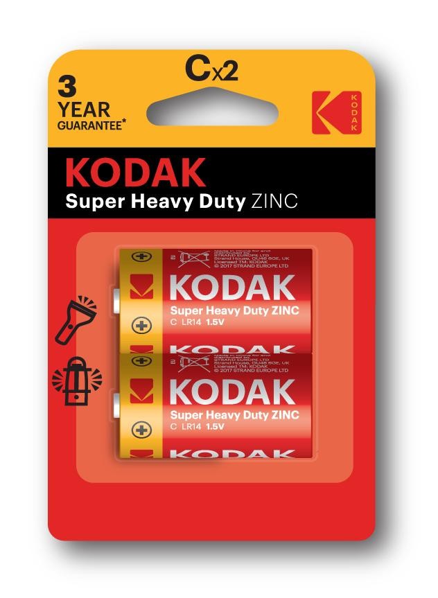Элемент питания Kodak R14/343 BL2, комплект 10 батареек (5 упак. х 2шт.) ночник 16126 1 led от батареек 3хаа 17 5х19 5х28 см