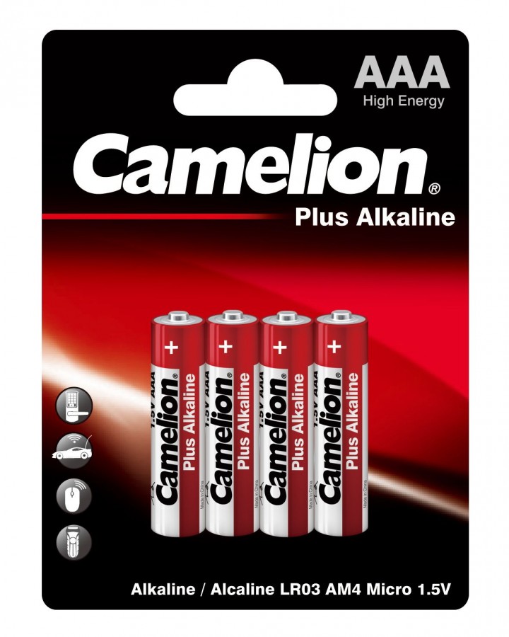Элемент питания Camelion Plus Alkaline Lr03/286 Bl4, комплект 12 батареек (3 упак. х 4шт.)