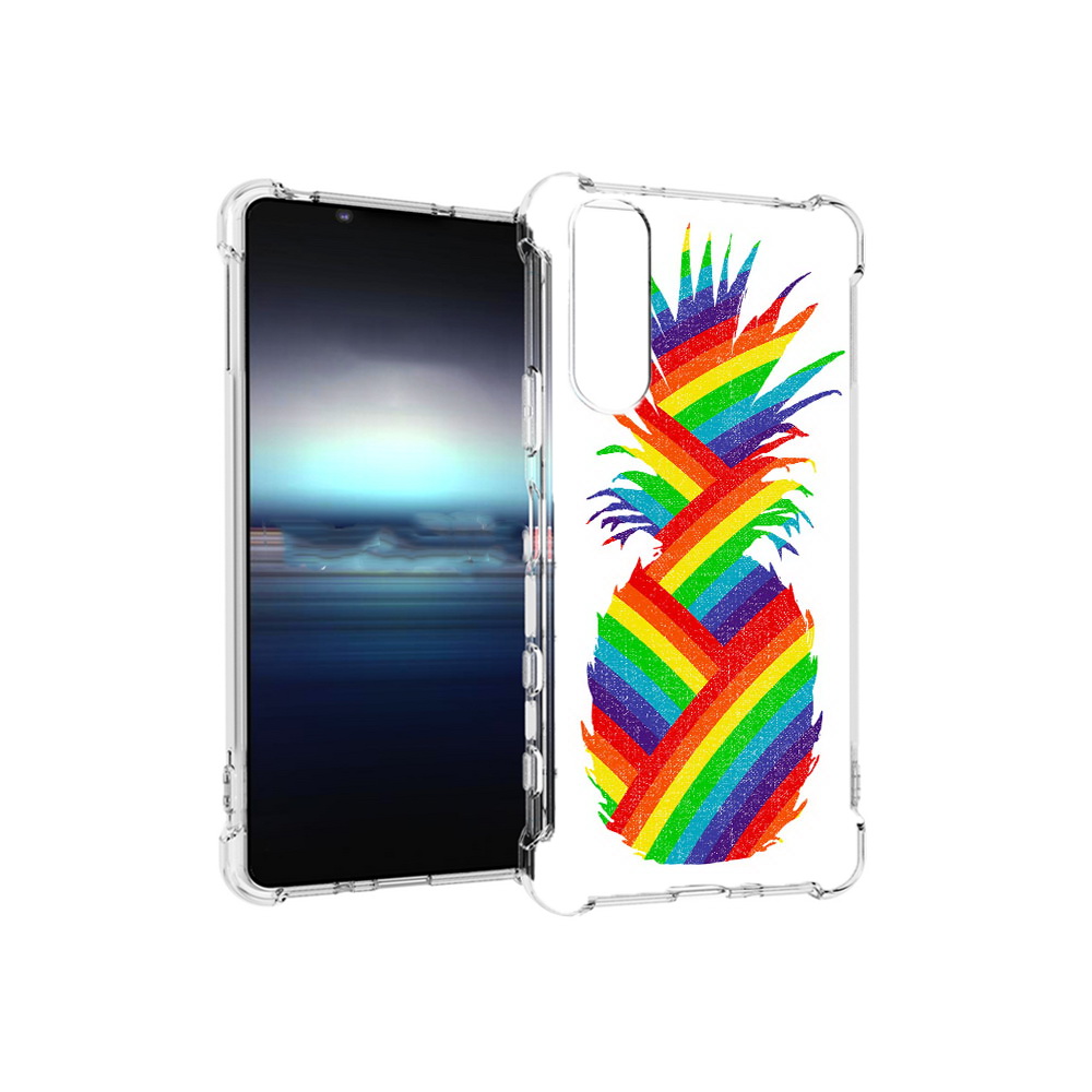 

Чехол MyPads Tocco для Sony Xperia 5 радужный ананас (PT154834.228.566), Прозрачный, Tocco