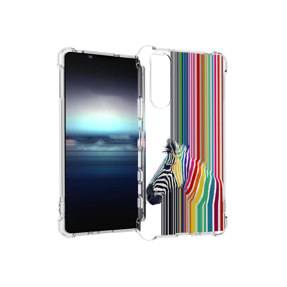 

Чехол MyPads Tocco для Sony Xperia 5 радужная зебра (PT154834.228.565), Прозрачный, Tocco
