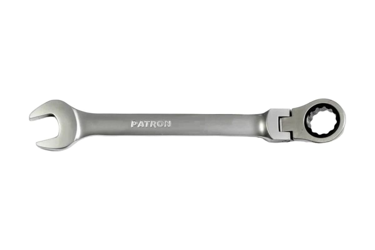 Ключ комбинированный трещоточный с шарниром, 27 мм PATRON P-75727F