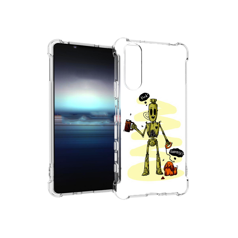 

Чехол MyPads Tocco для Sony Xperia 5 прикольный робот (PT154834.228.557), Прозрачный, Tocco