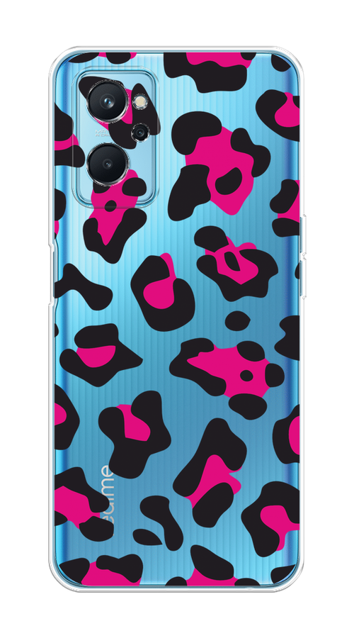 

Чехол на Realme 9i, Oppo A96 4G "Pink cow spots", Черный;розовый, 258050-1