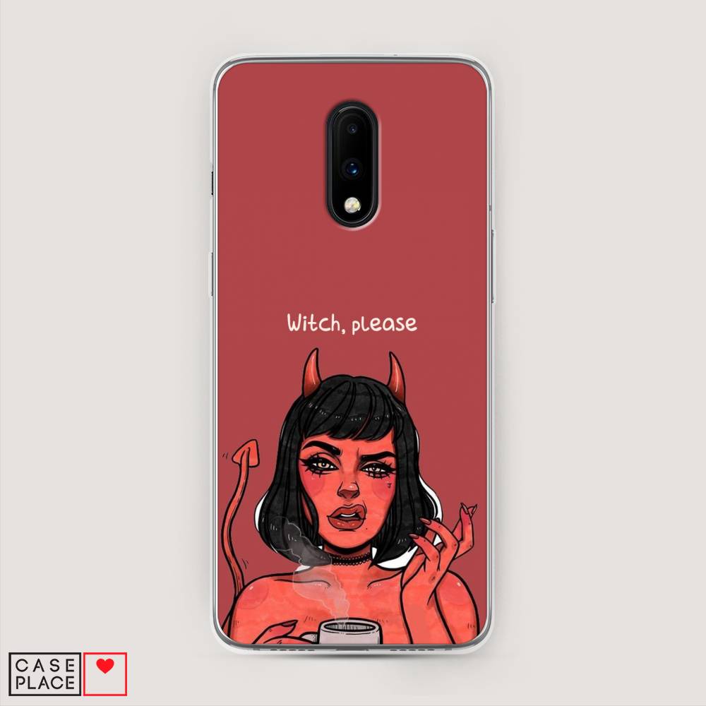 

Чехол Awog на OnePlus 7 / ВанПлас 7 "Evil Girl", Красный;черный, 150750-6