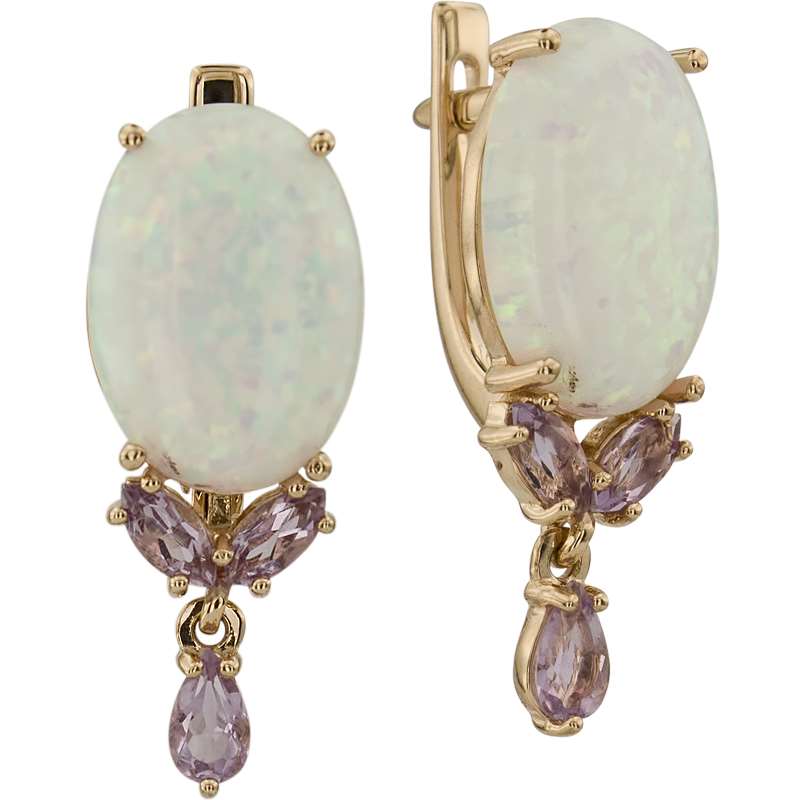 

Серьги из красного золота с аметистом ALORIS 1750АОб, Серьги 1750АОб