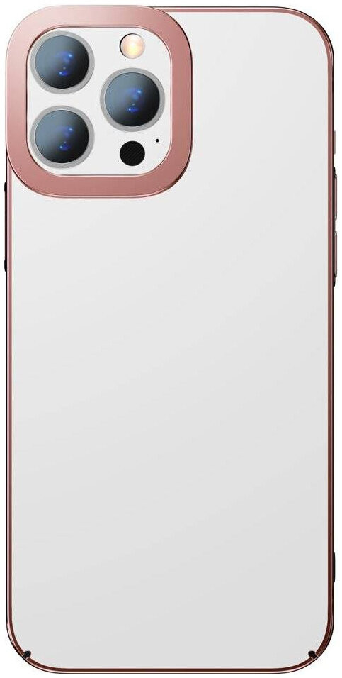 фото Чехол baseus glitter case pc with metal armor для iphone 13 pro max розовый (armc001104)