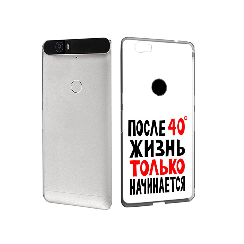 

Чехол MyPads Tocco для Huawei Nexus 6P после 40 жизнь начинается (PT17717.24.553), Прозрачный, Tocco