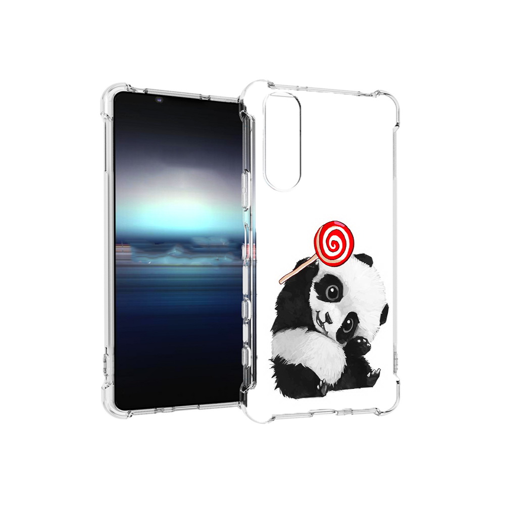 

Чехол MyPads Tocco для Sony Xperia 5 панда с леденцом (PT154834.228.534), Прозрачный, Tocco