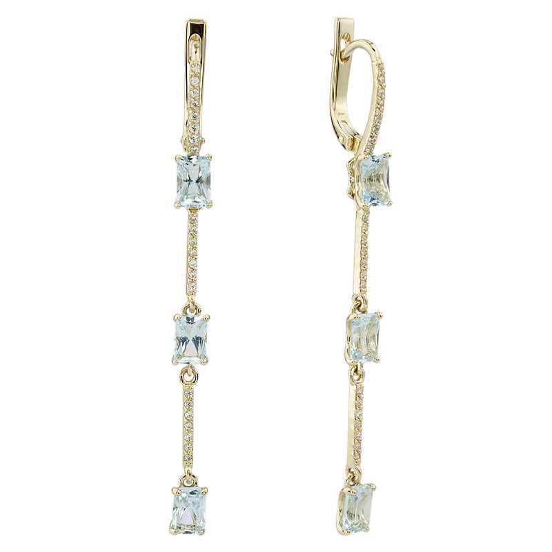 

Серьги подвески из красного золота ALORIS Серьги 1663ТКц, фианит/топаз, Серьги 1663ТКц