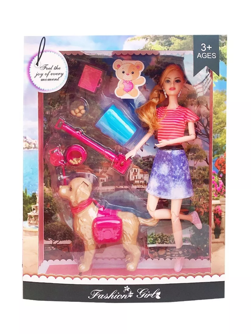 

Игровой набор Наша Игрушка Любимый питомец, кукла 29см., 18шт. в ассорт. арт. 802549, НИ-802549